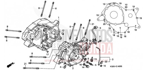 CARTER MOTEUR VT125CX de 1999